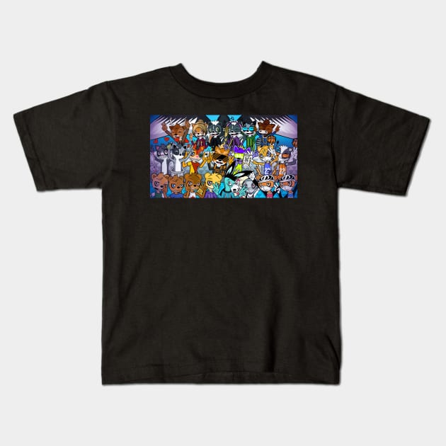 Multiple Characters Kids T-Shirt by MOULE